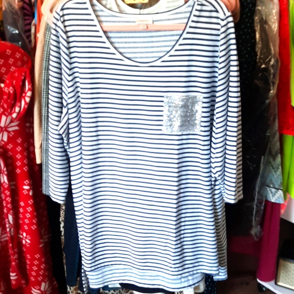 #14 Avenue Stripped Top Shirt
